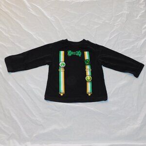 Baby First St Patricks Day Long Sleeve Shirt 12 Month Unisex Irish Suspender NEW